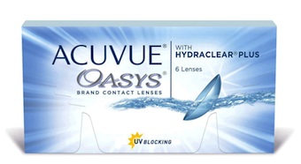 Sphärische Kontaktlinse Acuvue OASYS zur Korrektur von Kurz- oder Weitsichtigkeit