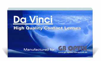 Sphärische Kontaktlinse Da Vince (Monatslinse) zur Korrektur von Kurz- oder Weitsichtigkeit