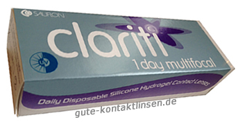 Mehrstärken-Kontaktlinse clarity 1day multifocal - zur Korrektur von Kurz- oder Weitsichtigkeit inkl. Lesefeld