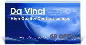 Mehrstärken-Kontaktlinse, sogenannte Gleitsicht-Kontaktinse Da Vinci zur Korrektur von Kurz- oder Weitsichtigkeit